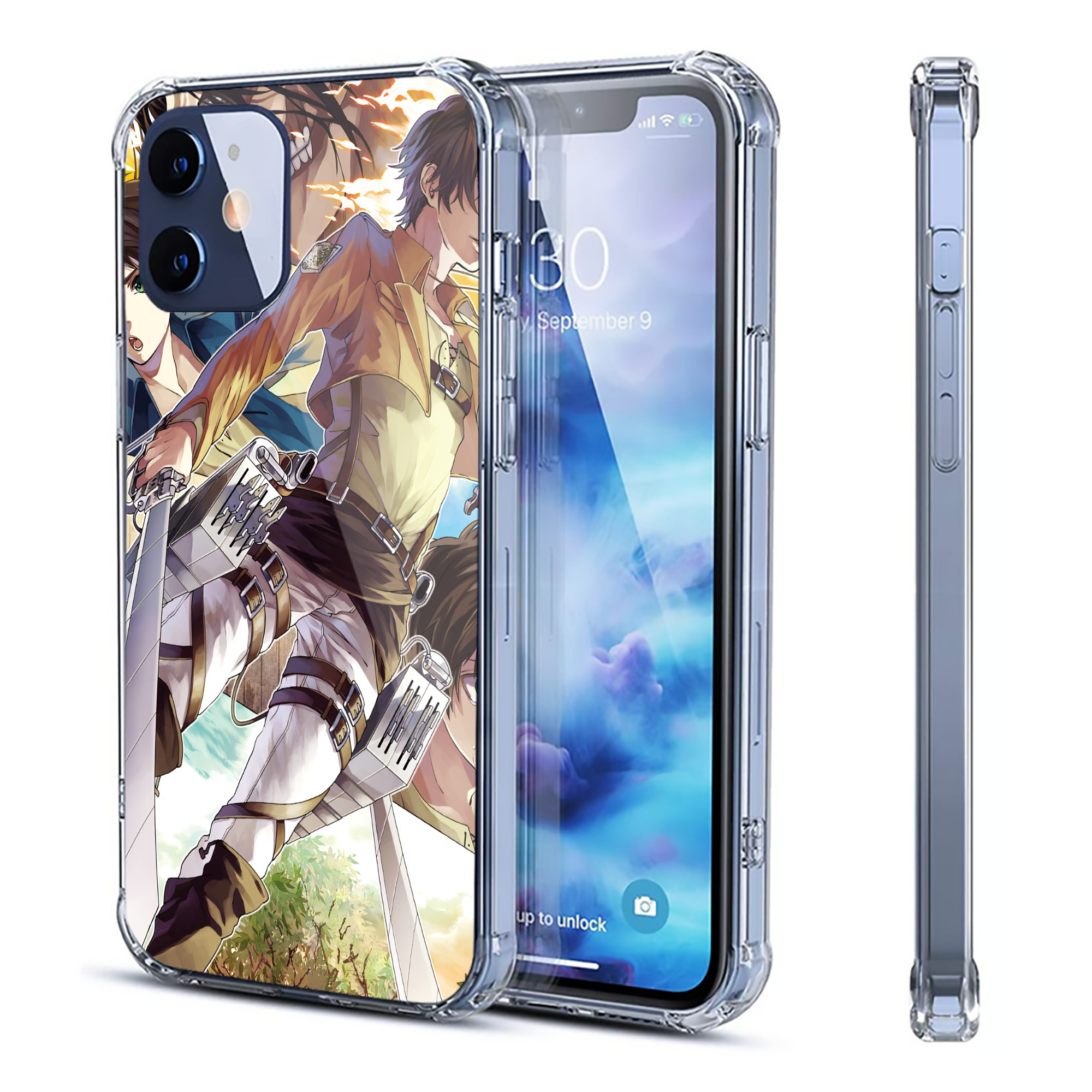 （画像用） 進撃の巨人 Attack on Titan 【iPhone 12シリーズ対応】透明スマホケース（クリアソフトケース）
